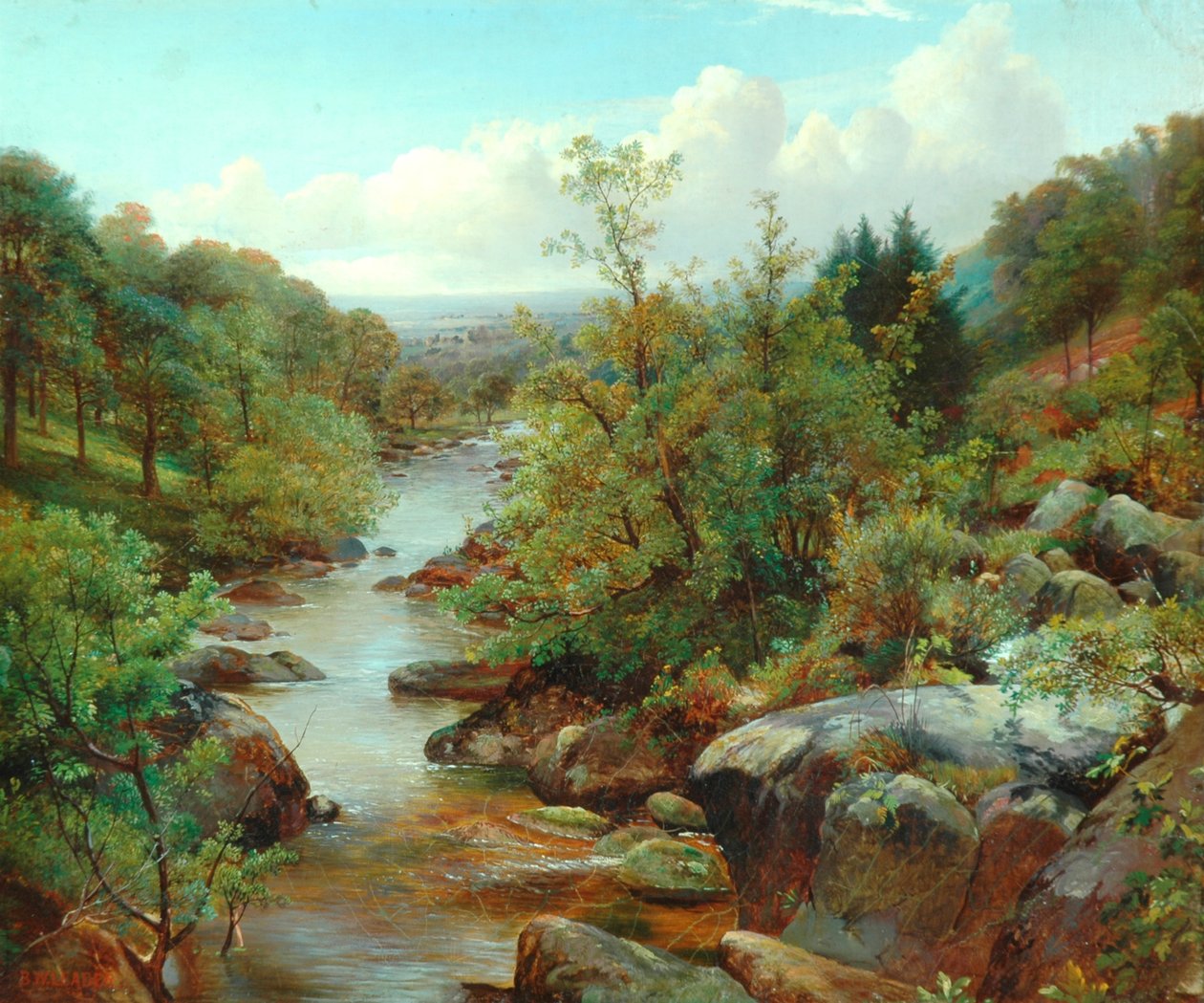 Paisagem galesa de Benjamin Williams Leader