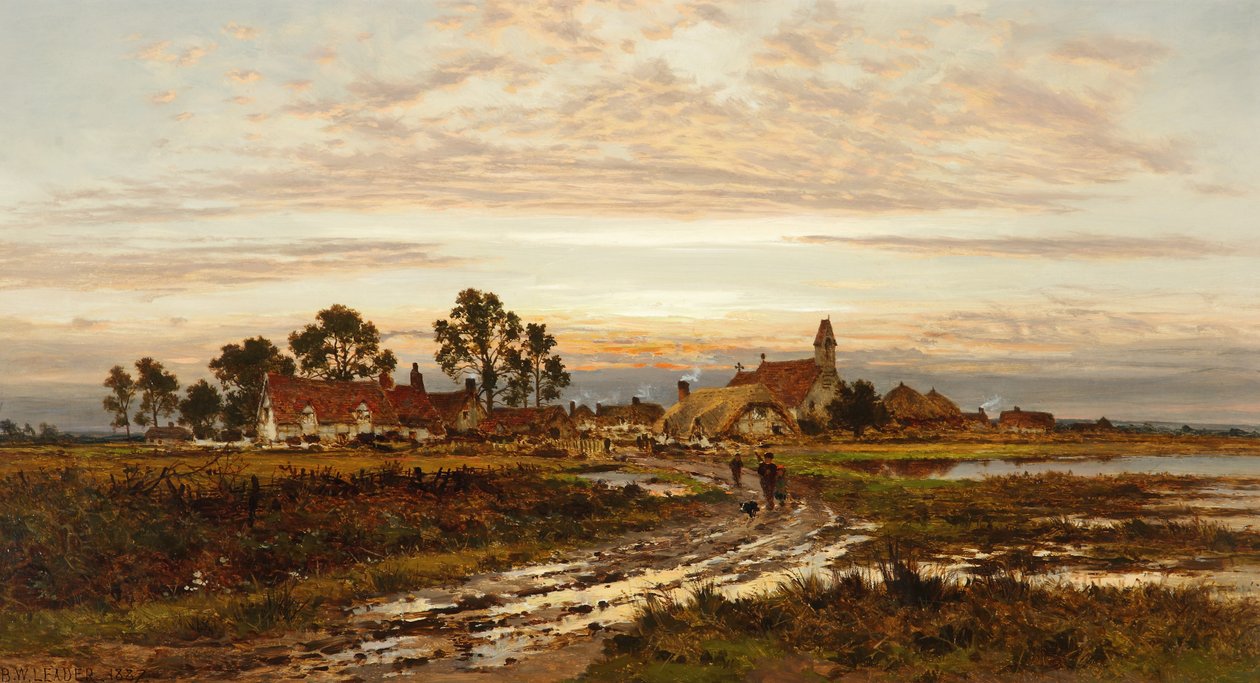 Worcestershire Morning Clearing depois da chuva, 1897 de Benjamin Williams Leader