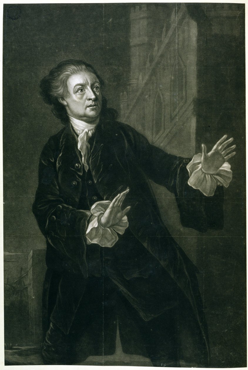 David Garrick (1717-1779) como Hamlet de Benjamin Wilson