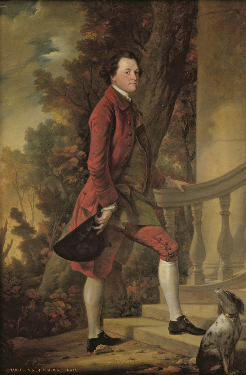 Retrato de Charles, 9º Visconde Irwin (óleo sobre tela) de Benjamin Wilson