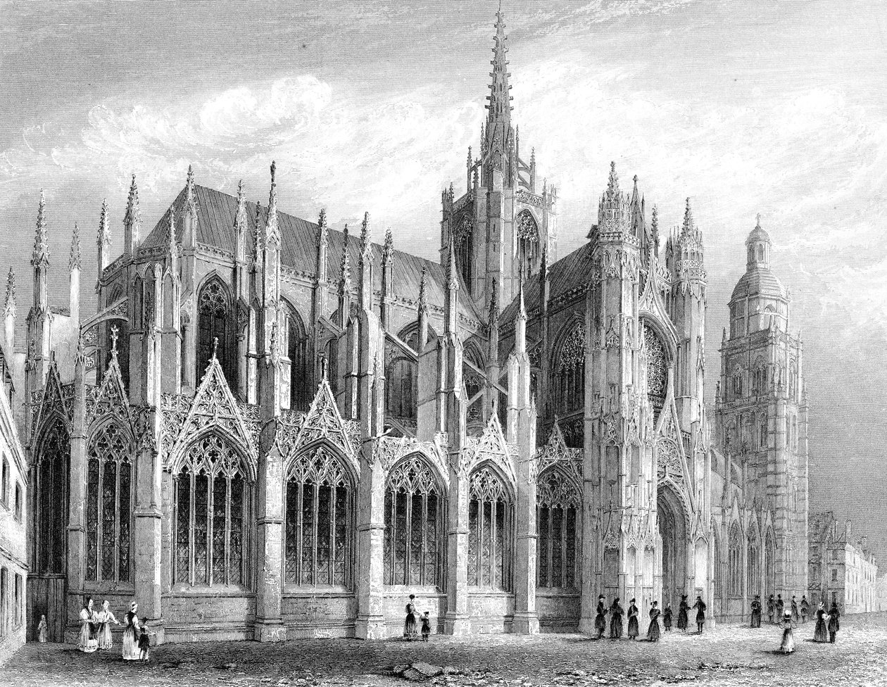 Catedral de Evreux, Evreux, França, 1836. de Benjamin Winkles