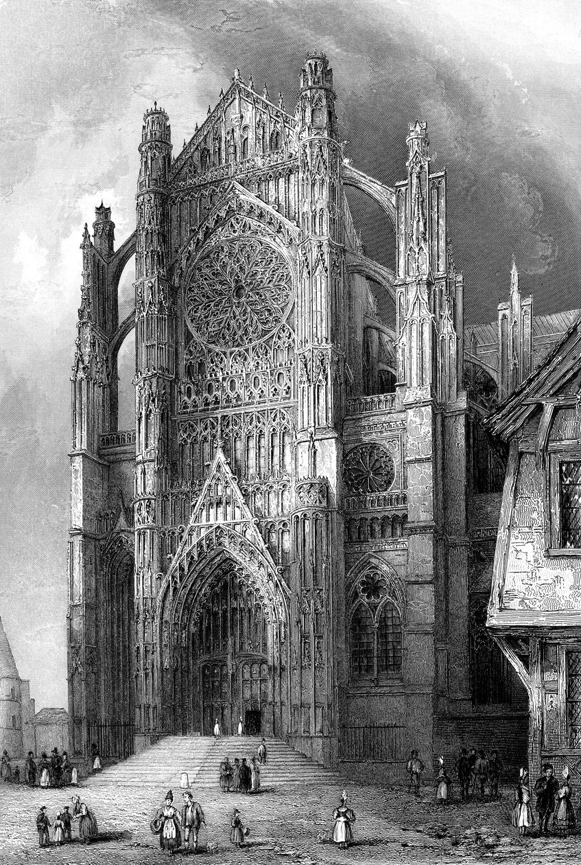 O transepto sul da Catedral de Beauvais, França, 1836. de Benjamin Winkles