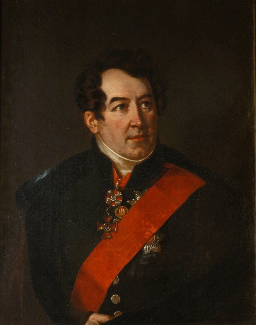 Retrato do poeta Dmitri Osipovich Baranov 1773-1834, final da década de 1820 de Benois Charles Mitoire