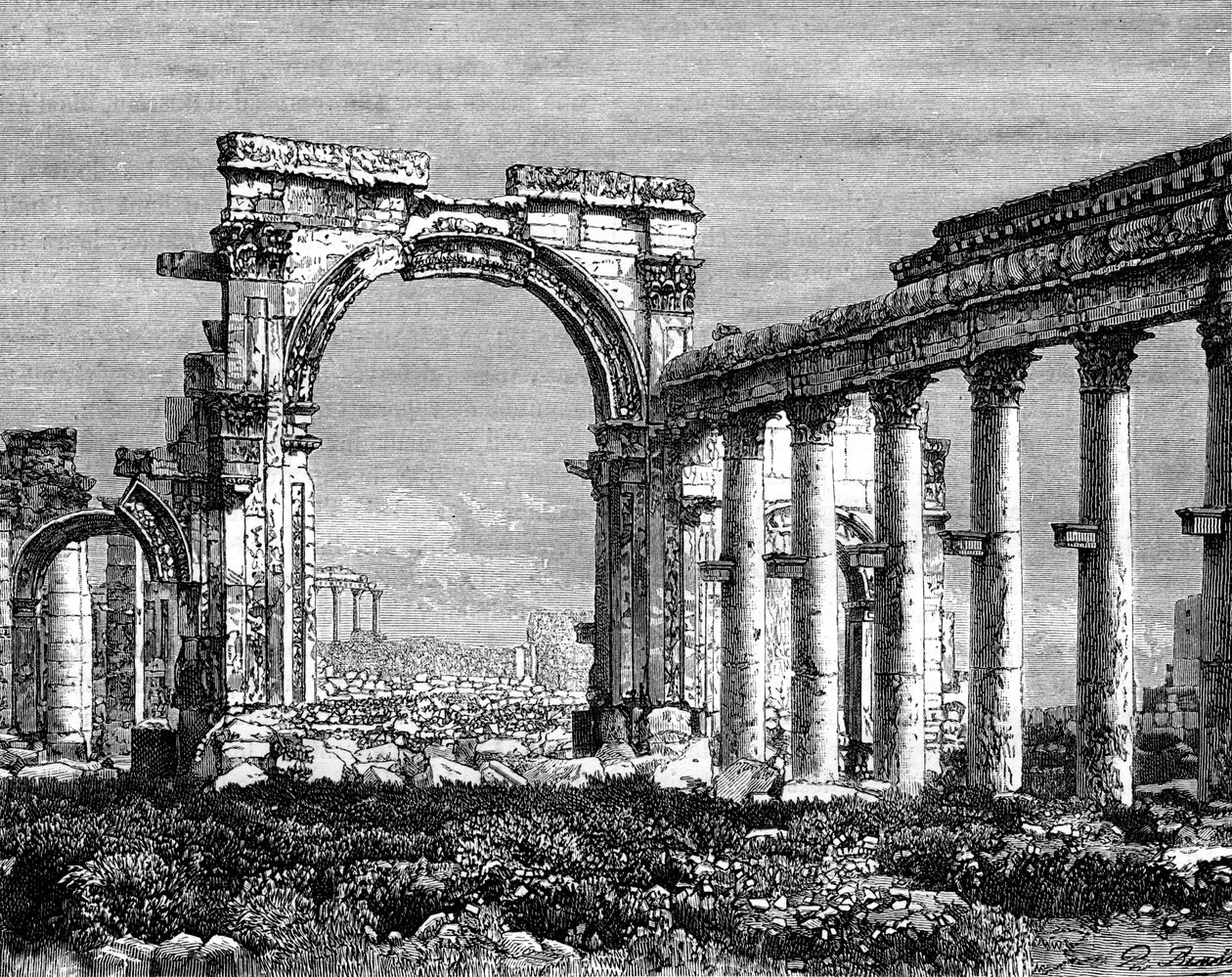 As ruínas de Palmyra, Síria, século XIX de Benoist