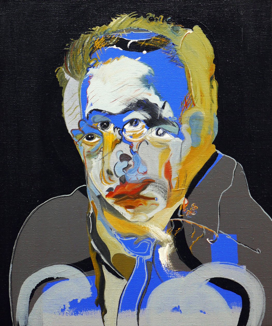 50 Grandes Escritores da História : Albert Camus, 2015 (óleo e acrílico sobre tela) de Benoit Erwann Boucherot