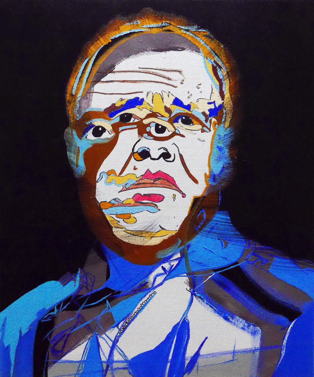 50 Grandes Escritores da História: Jean Genet, 2015 (óleo e acrílico sobre tela) de Benoit Erwann Boucherot
