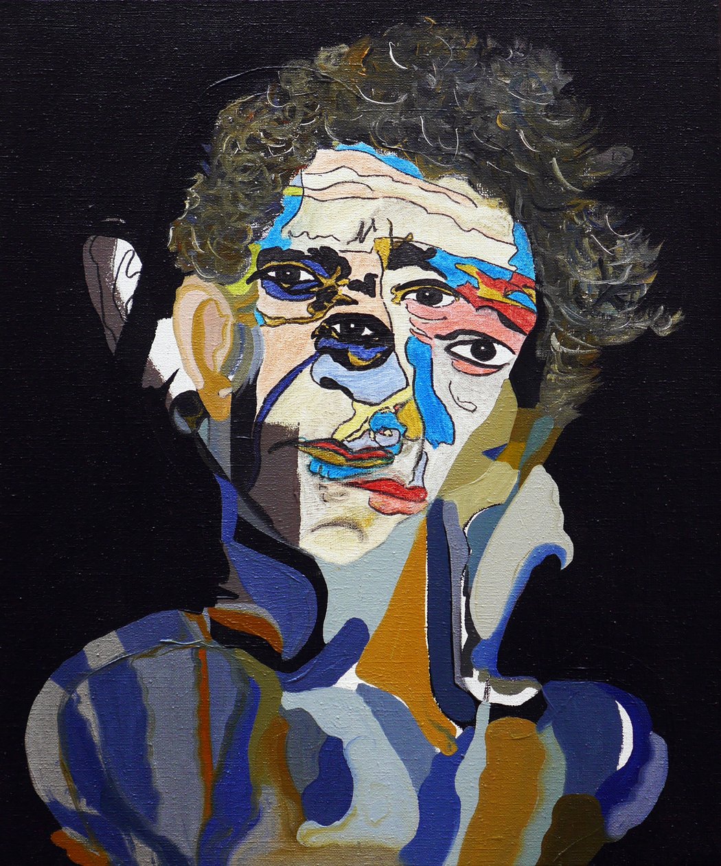 50 Grandes Escritores da História: Norman Mailer, 2015 (óleo e acrílico sobre tela) de Benoit Erwann Boucherot