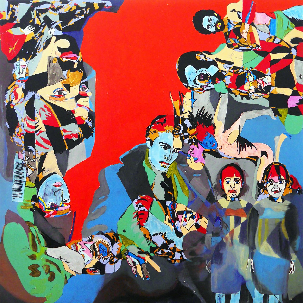 Marlon, Steve, Diane et les autres, 2017 (óleo e acrílico sobre tela) de Benoit Erwann Boucherot