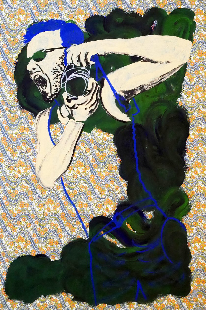 Passager 25, 2020 (acrílico sobre papel japonês serigrafado) de Benoit Erwann Boucherot
