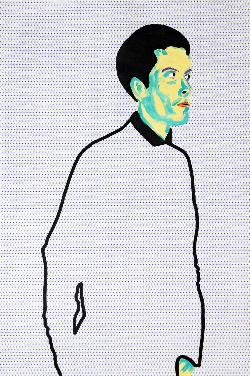 Passager 6, 2020 (acrílico sobre papel japonês serigrafado) de Benoit Erwann Boucherot