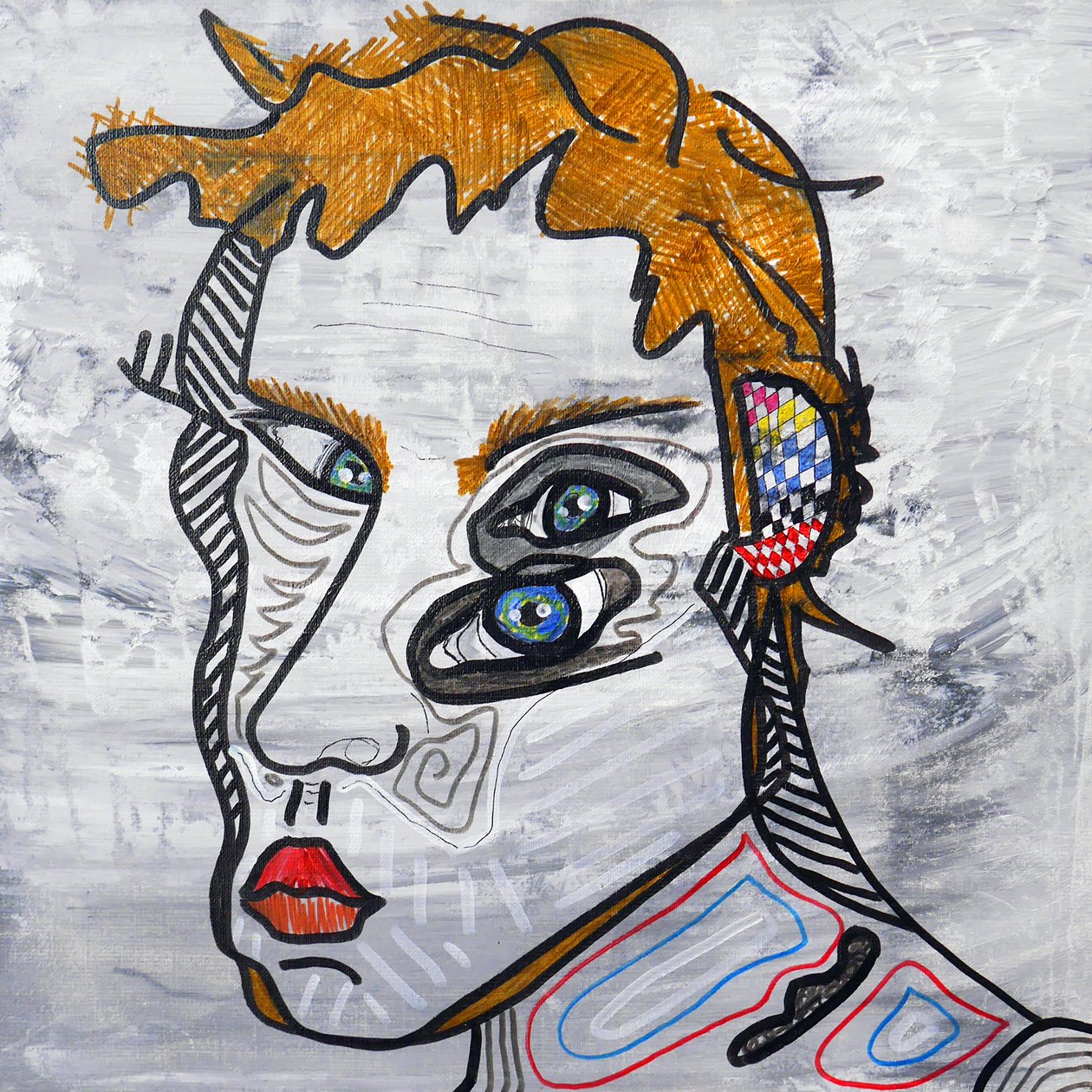 Surautoportrait sacrifié, 2014 (acrílico sobre tela) de Benoit Erwann Boucherot