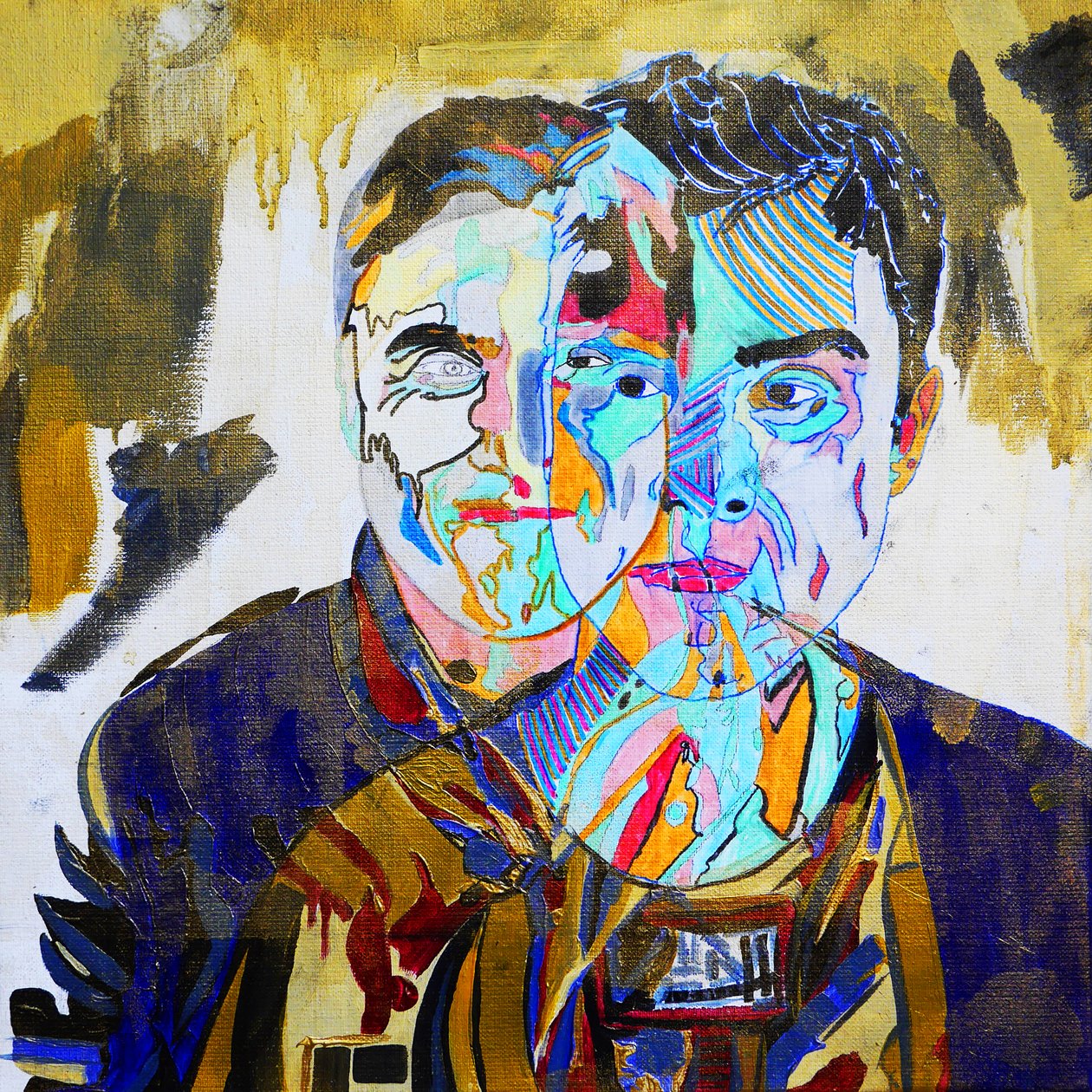 Surportrait : Jean-Marie Héliès, 2019 (óleo e acrílico sobre tela) de Benoit Erwann Boucherot