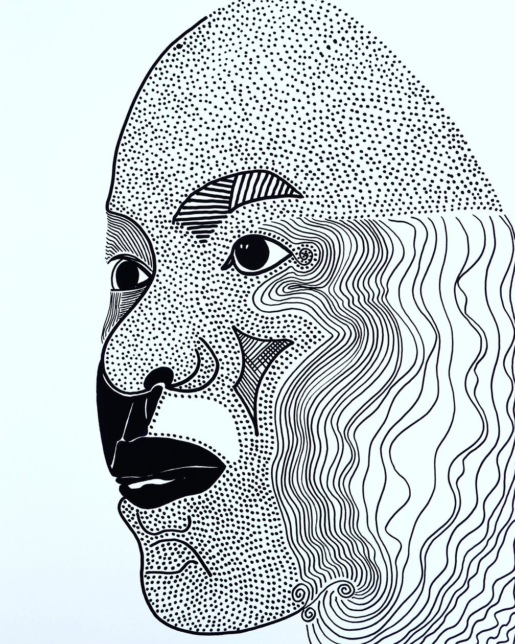 Surportrait: Lorrie Jean-Louis, 2021 (acrílico sobre papel) de Benoit Erwann Boucherot