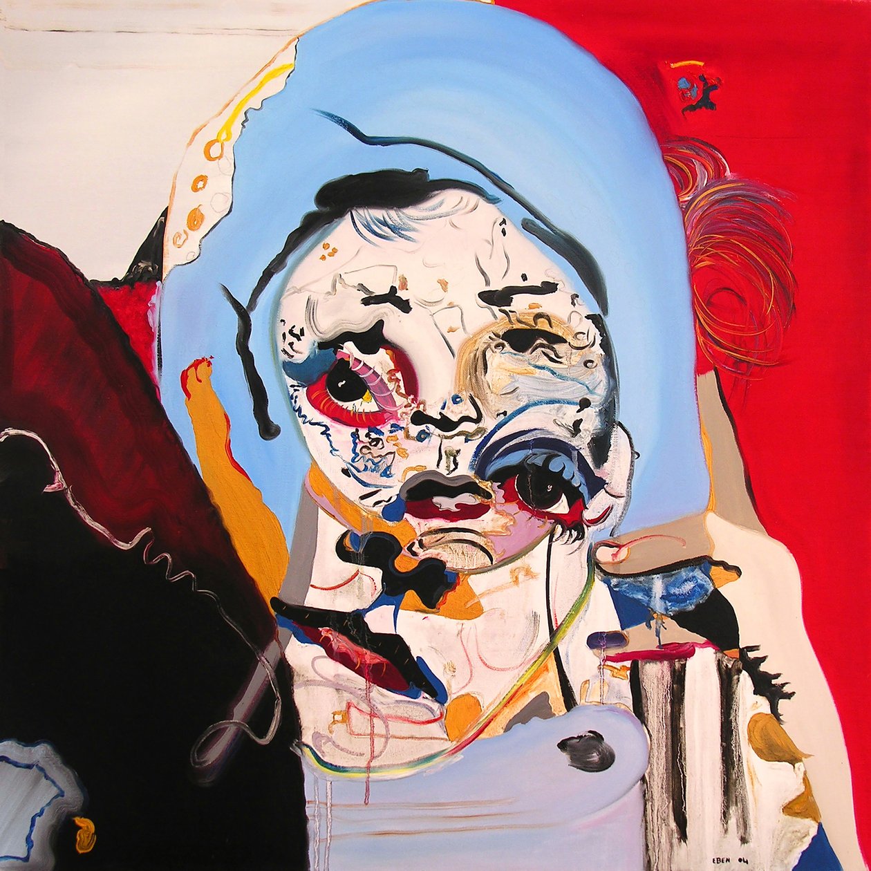Surportrait: Marlène Dietrich  the little girl, 2003 (óleo sobre tela) de Benoit Erwann Boucherot