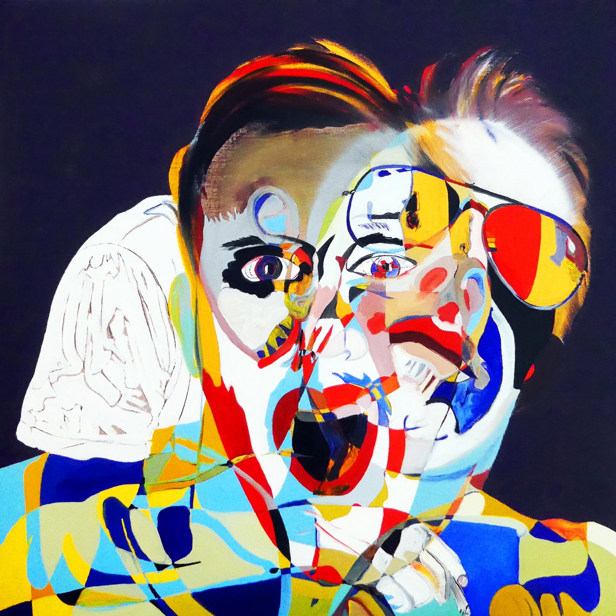 Surportrait: Olivier, Juan  moi, 2019 (óleo sobre tela) de Benoit Erwann Boucherot