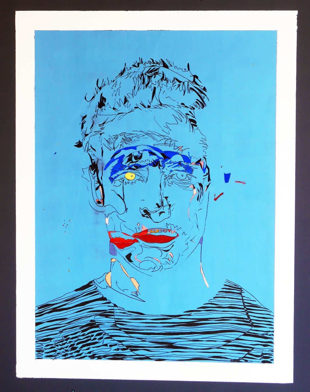 Surportrait : Um homem, 2015 (acrílico sobre tela) de Benoit Erwann Boucherot
