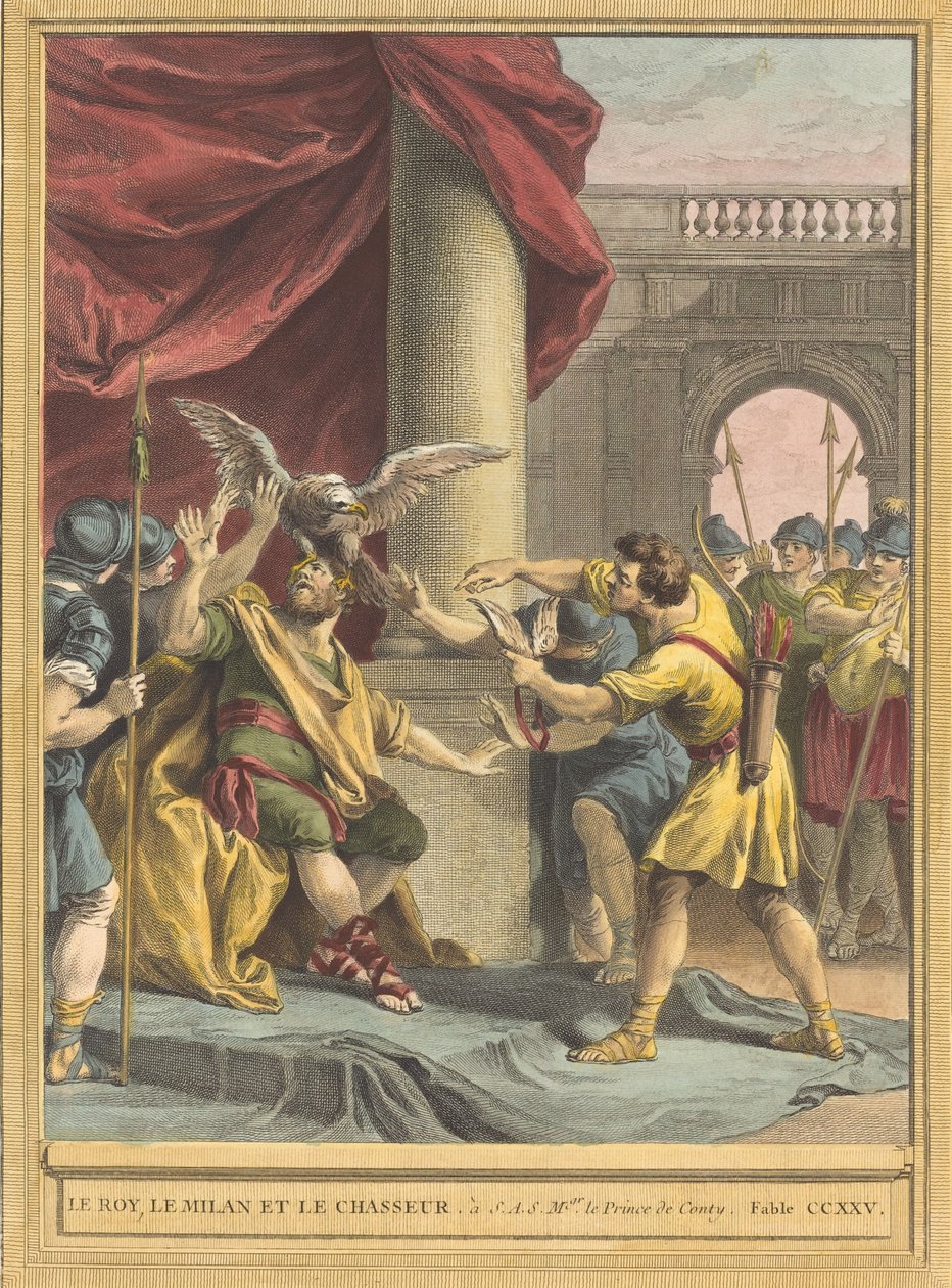 O Rei, a Pipa e o Caçador O Rei, a Pipa e o Caçador, publicado em 1759. de Benoit Louis Prevost