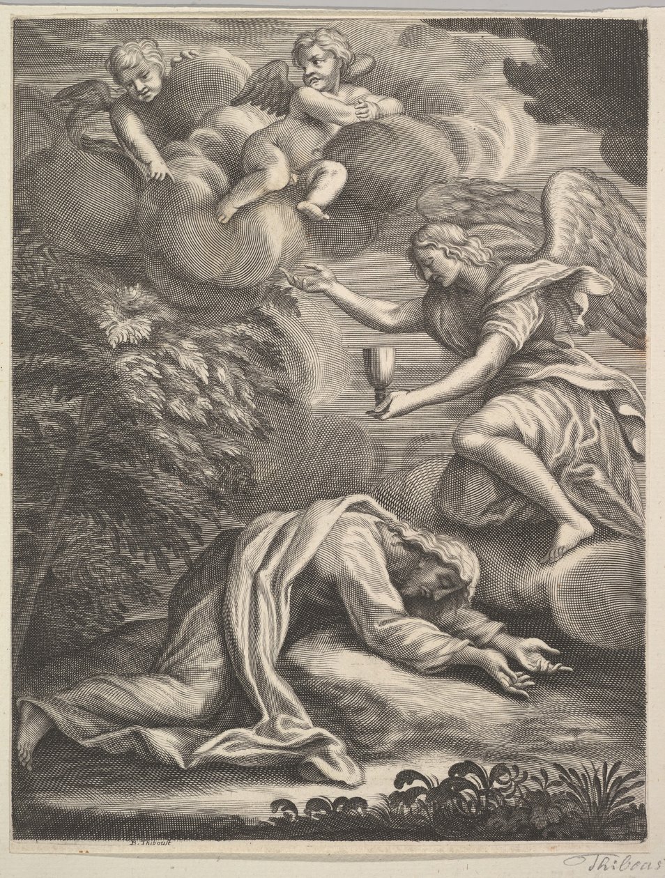 Agonia no Jardim, 1680-1719. de Benoit Thiboust