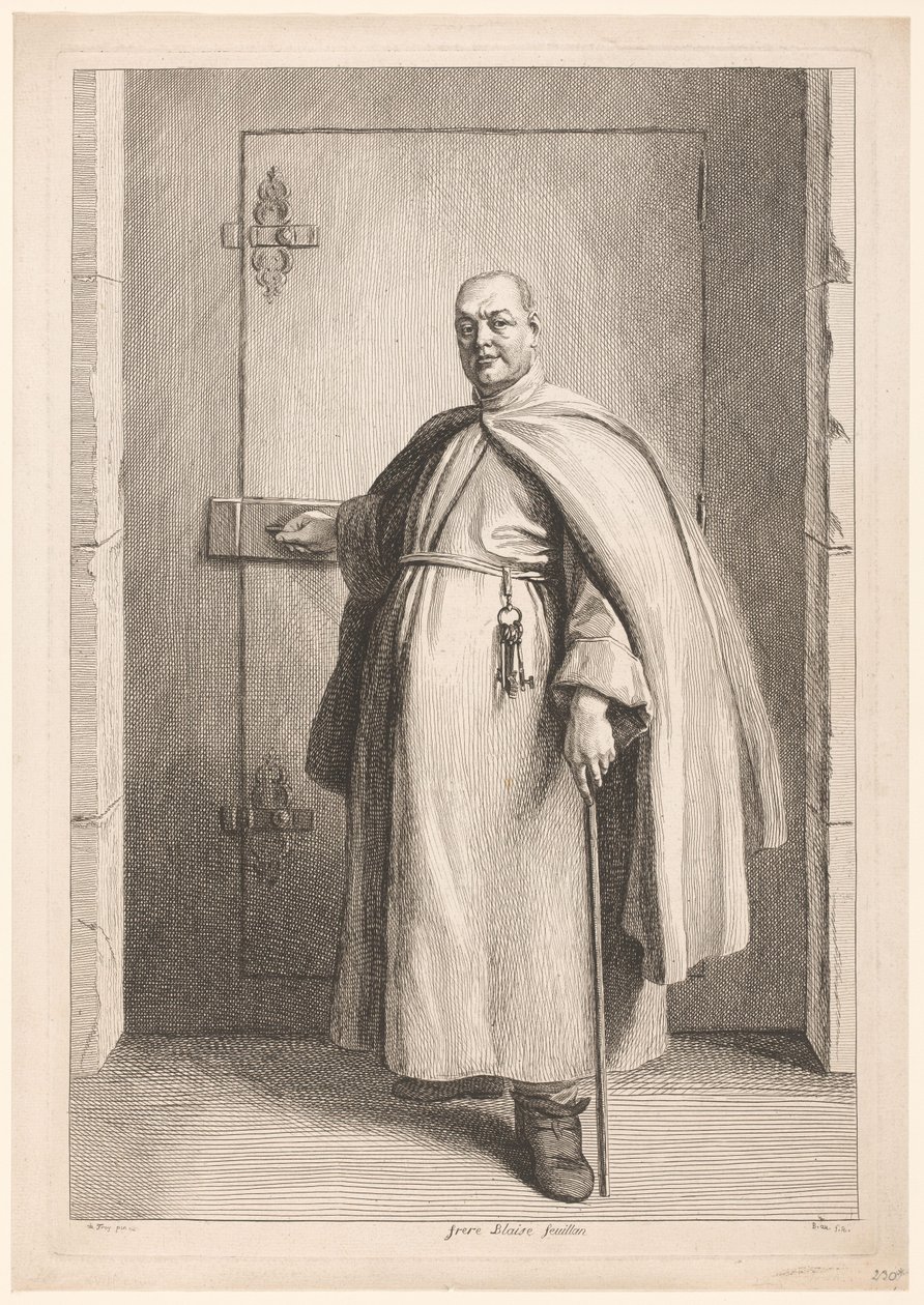 Portret van Blaise de Sainte Marie Donat
Irmão Blaise Feuillan (título sobre o objecto) de Benoît Audran (II)