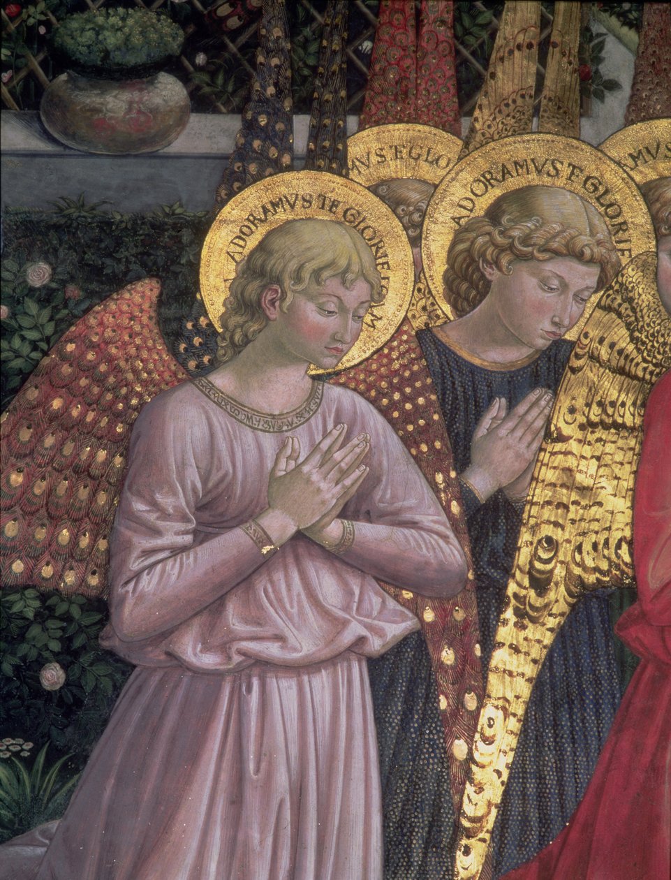 Anjos, 1459 (detalhe) de Benozzo di Lese di Sandro Gozzoli