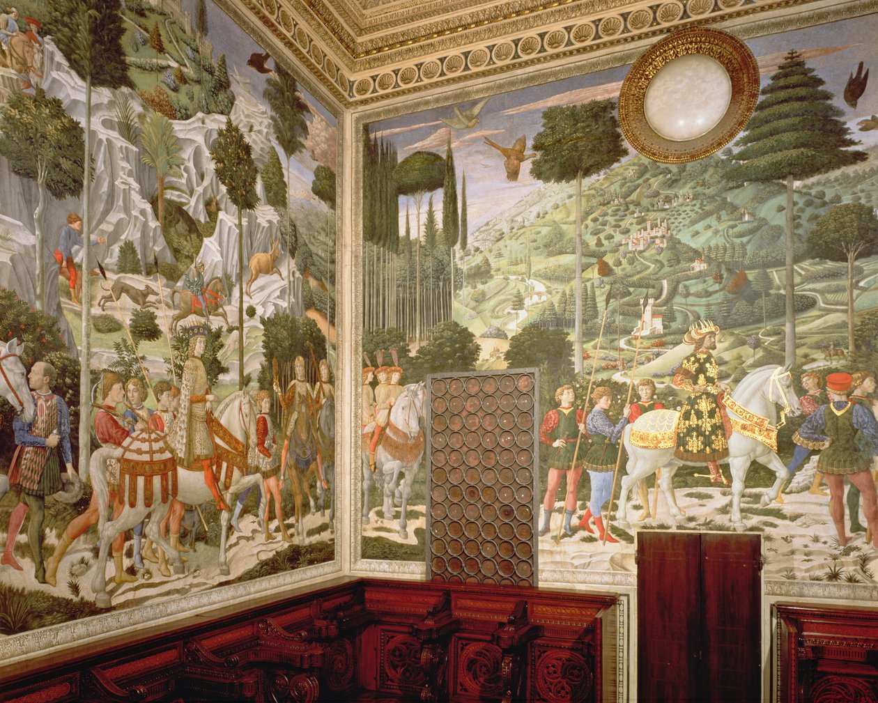 A Procissão dos Magos, 1459-60 de Benozzo di Lese di Sandro Gozzoli