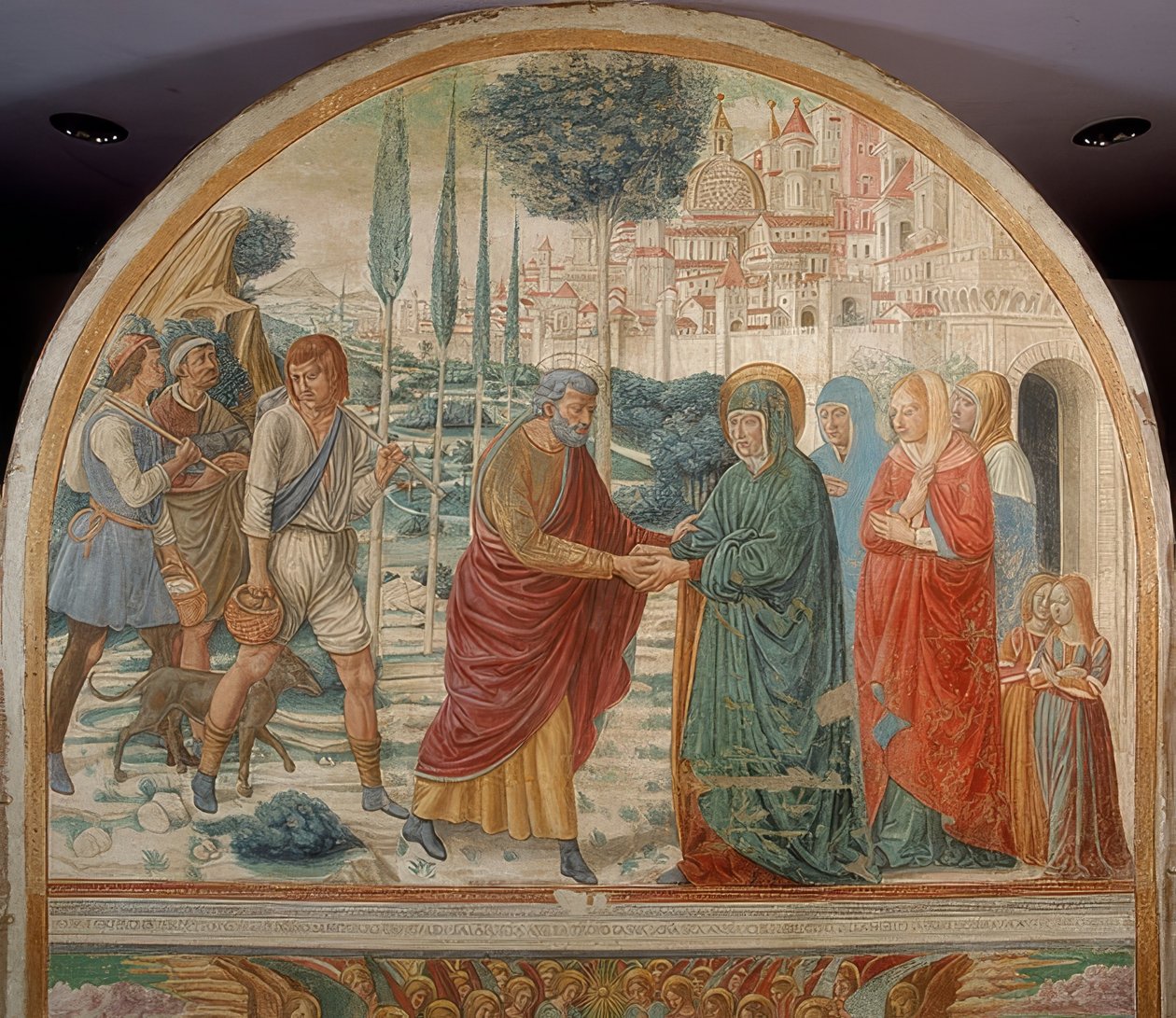 Encontro no Golden Gate. 1490 de Benozzo Gozzoli