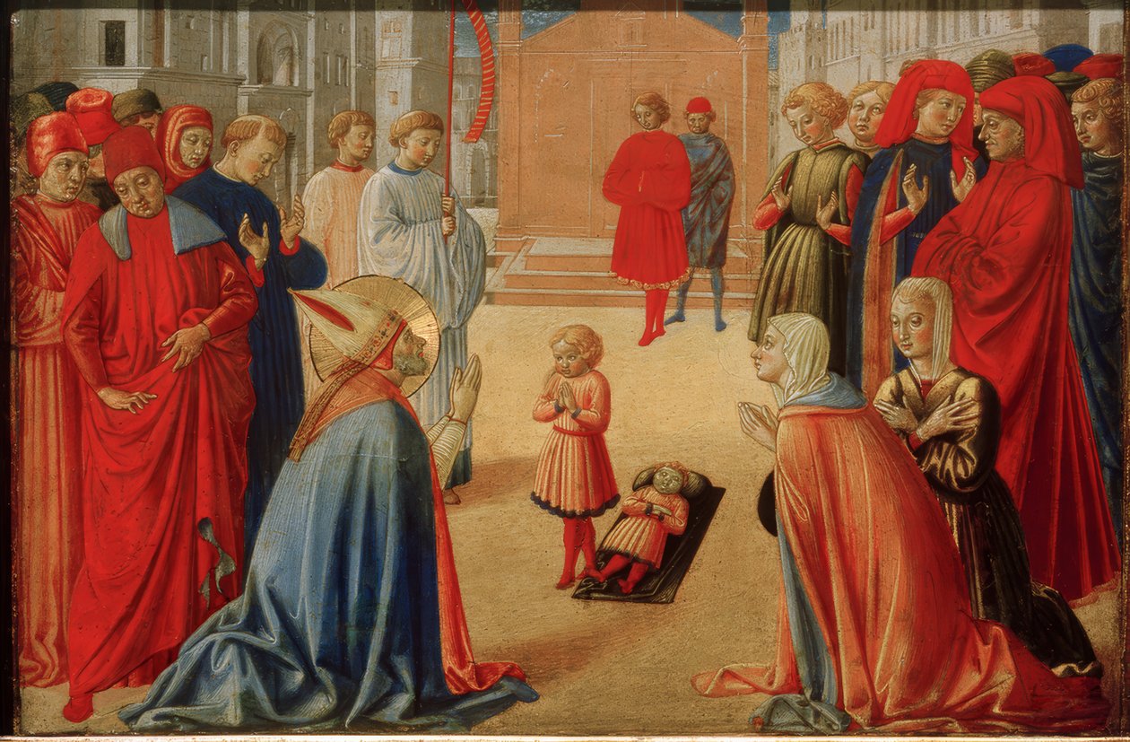 Santo Zenobius desperta um rapaz morto de Benozzo Gozzoli