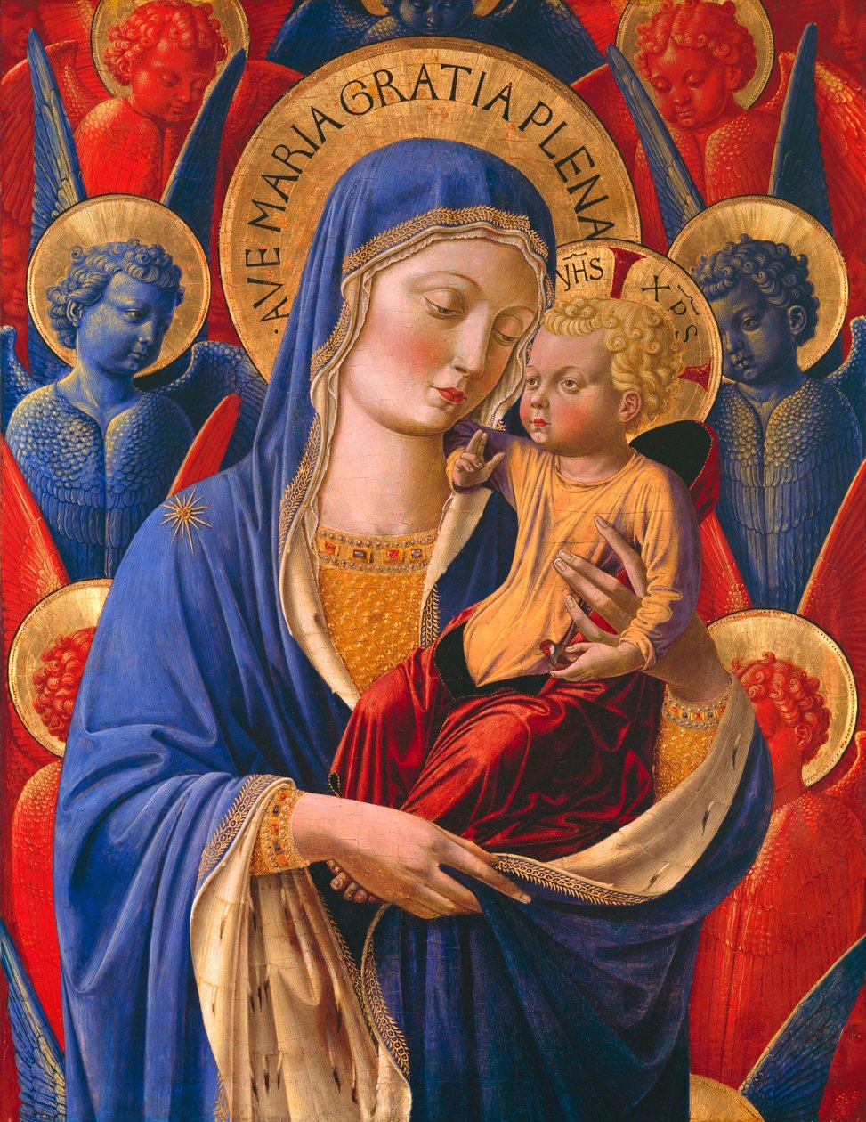 Virgem e Menino com anjos de Benozzo Gozzoli