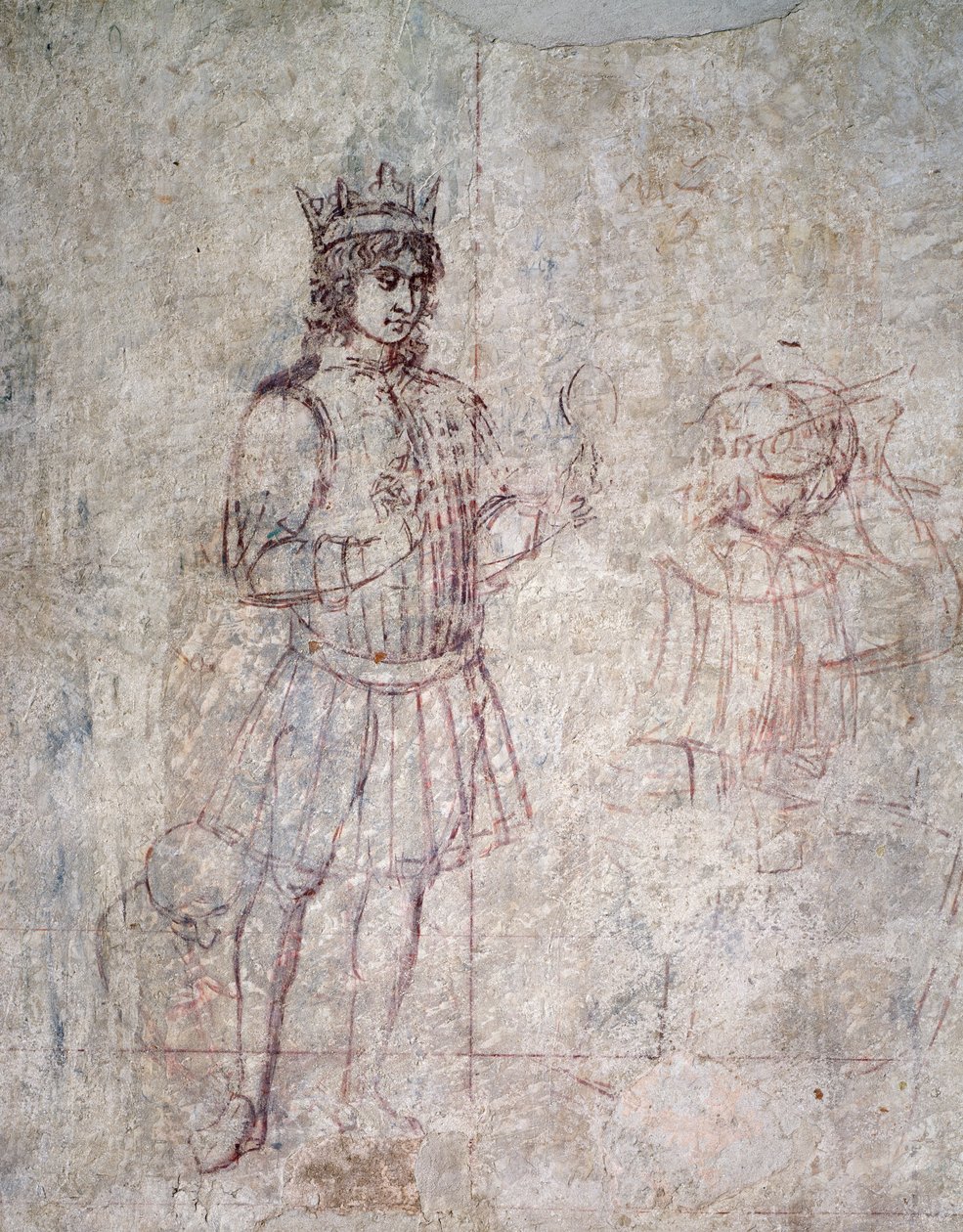 Adoração dos Magos, detalhe da sinopia de Benozzo di Lese di Sandro Gozzoli