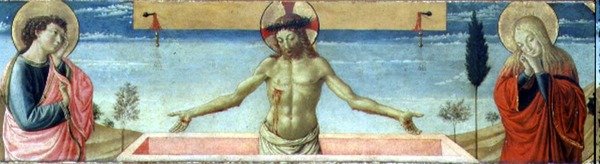 Cristo Ressuscitado da Tumba (painel) (detalhe de 78957) de Benozzo di Lese di Sandro Gozzoli