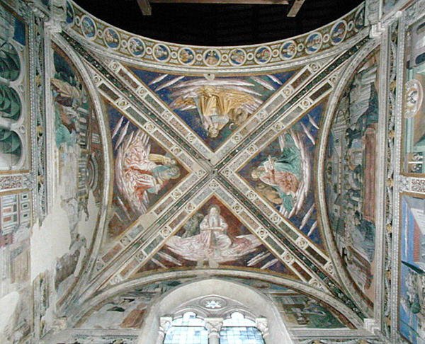 Episódios da Vida de Santo Agostinho, do teto do coro, 1463-65 de Benozzo di Lese di Sandro Gozzoli