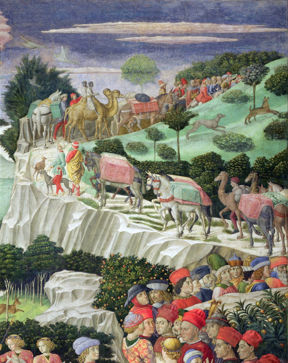Procissão de Melquior, da Capela dos Magos (detalhe de 70601) de Benozzo di Lese di Sandro Gozzoli