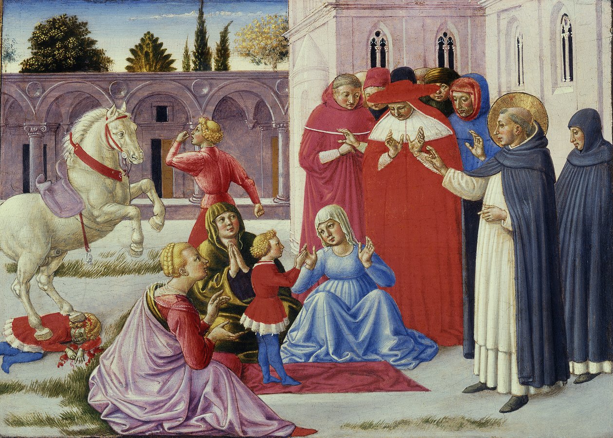 São Domingos ressuscita Napoleão Orsini, 1461-62 de Benozzo di Lese di Sandro Gozzoli