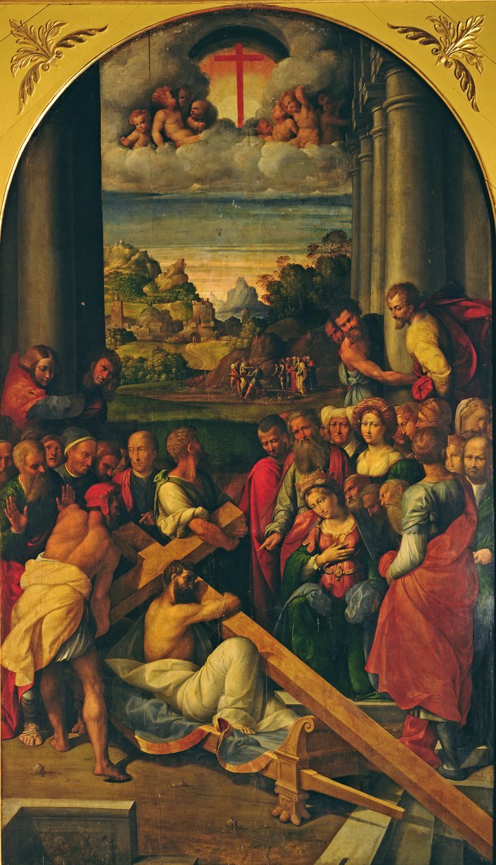 O transporte da cruz, c. 1500 de Benvenuto Tisi da Garofalo