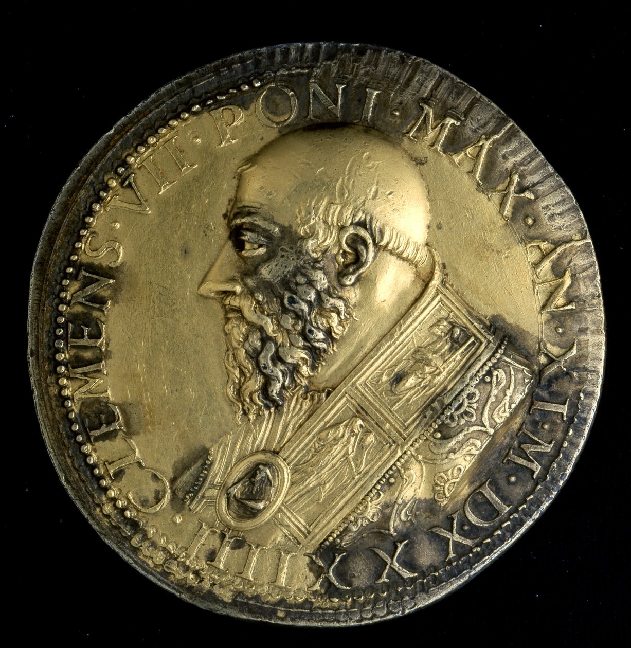 Medaillon com o Retrato do Papa Clément VII de Benvenuto Cellini