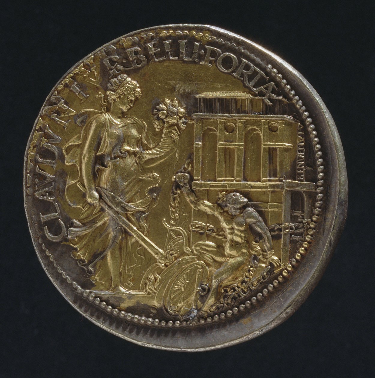 Medalha representando uma figura alegórica, 1533 (reverso de 18062) (para verso ver 119186) de Benvenuto Cellini
