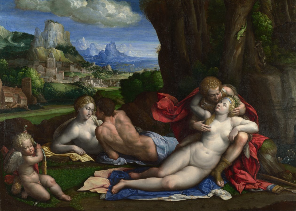 Uma alegoria do amor, c. 1527-1530 de Benvenuto Tisi da Garofalo