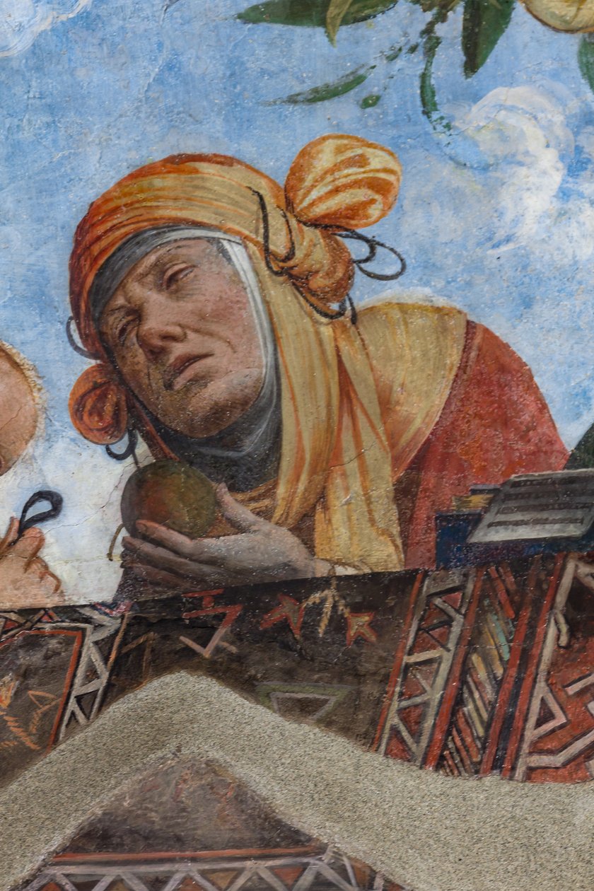 Figura feminina, detalhe da abóbada, Aula Costabiliana ou Sala do Tesouro (fresco) de Benvenuto Tisi da Garofalo