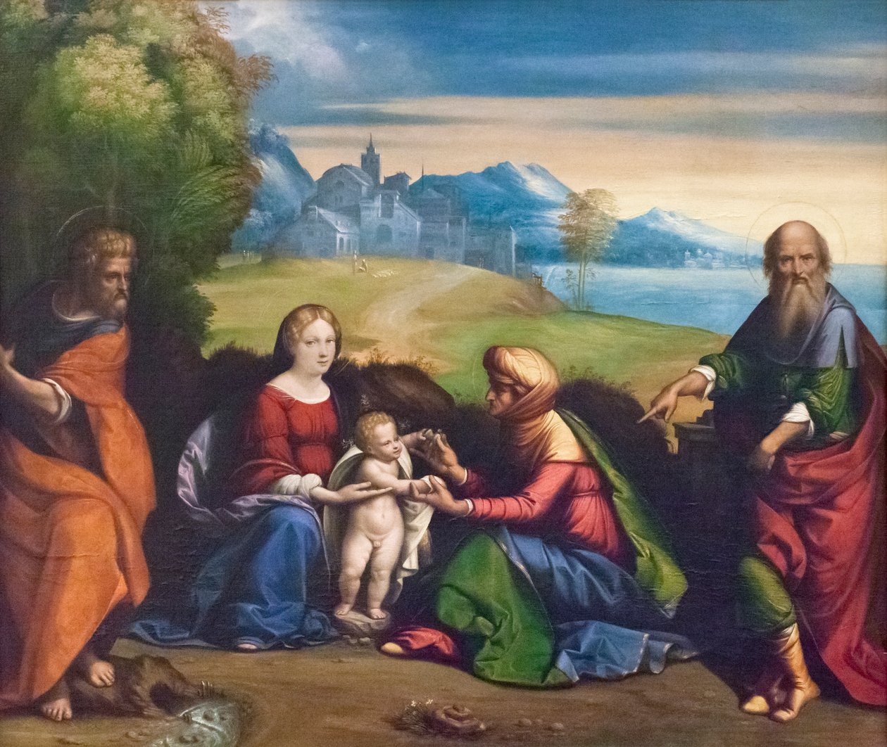Sagrada família com São Joaquim e Ana (pintura) de Benvenuto Tisi da Garofalo