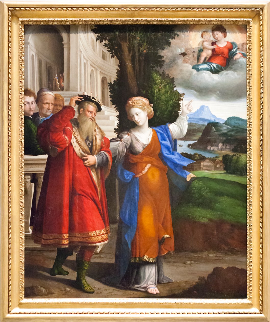 A aparição da Virgem a Augusto e Sibilla (óleo sobre tela) de Benvenuto Tisi da Garofalo