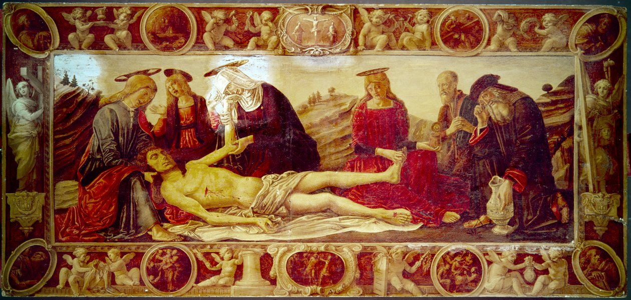 Sepultura de Cristo (sobre painel) de Benvenuto di Giovanni