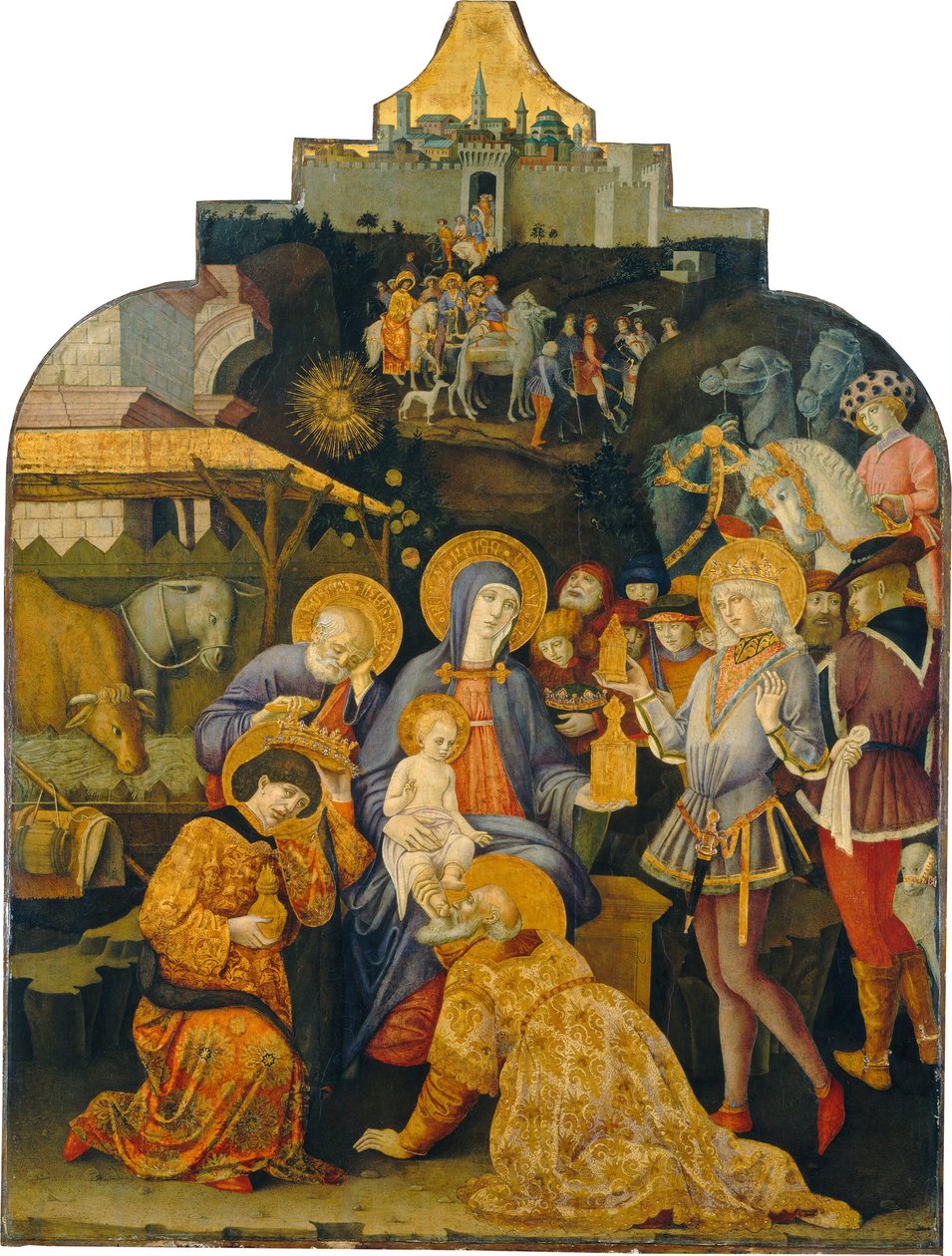 A Adoração dos Magos, c. 14701475. de Benvenuto di Giovanni