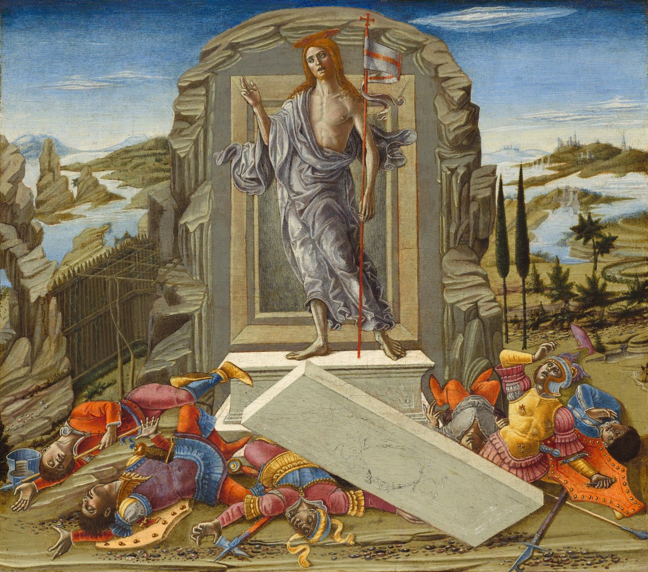A Ressurreição, provavelmente 1491. de Benvenuto di Giovanni