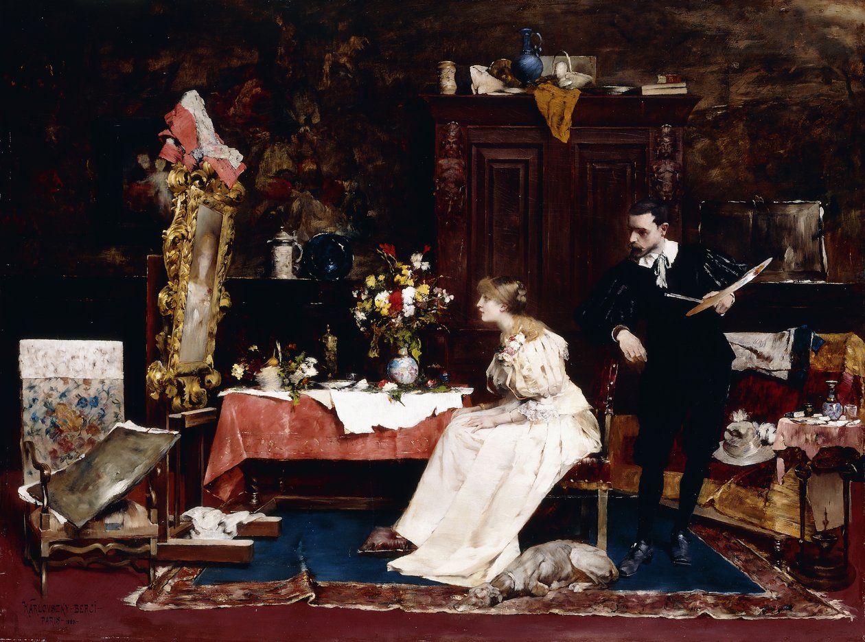 Apresentando seu retrato, 1883 de Berci de Karlovszkyn
