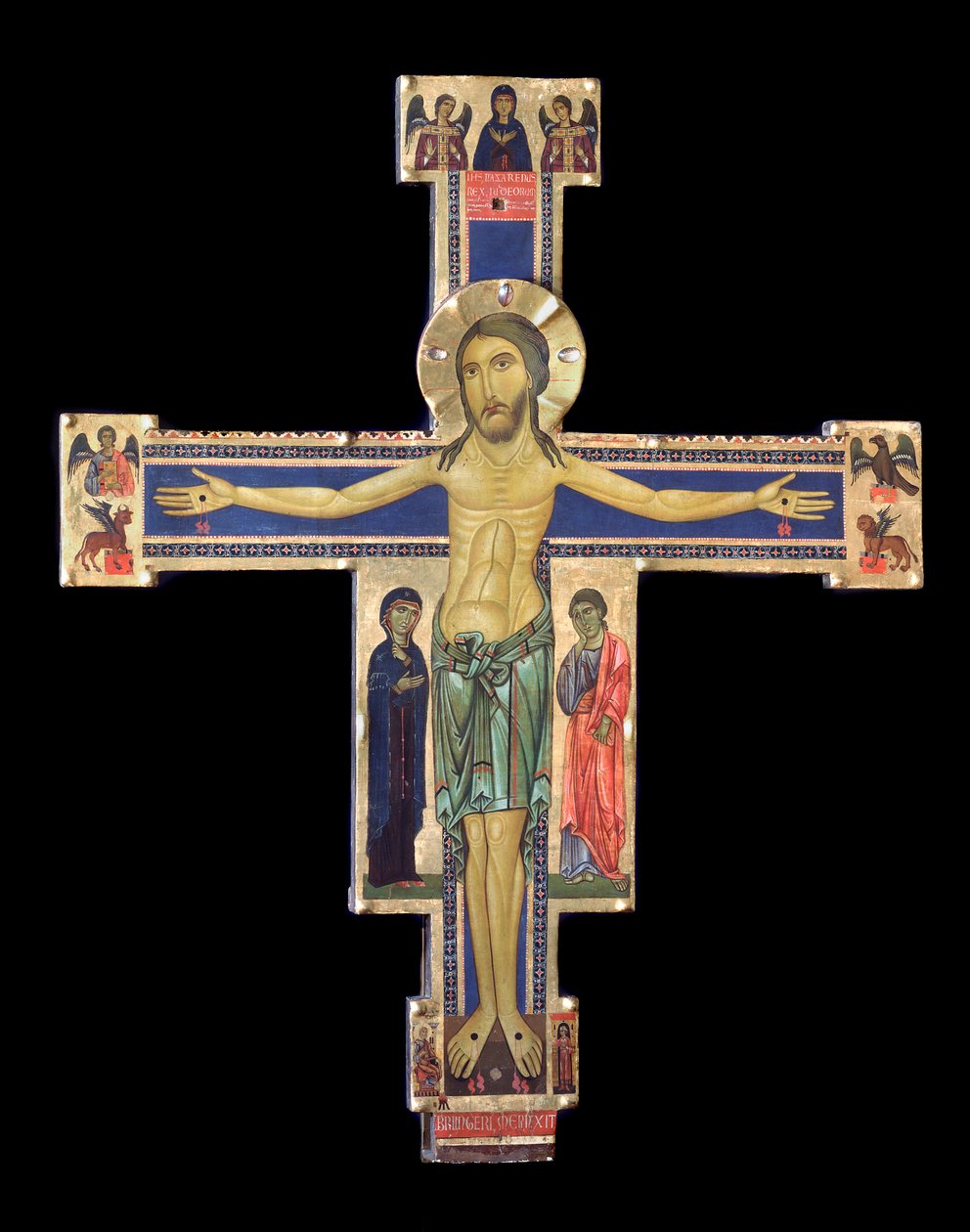 Crucifixo (Pintura em madeira, c.1228-1236) de Berlinghiero (fl.1228 36) Berlinghieri