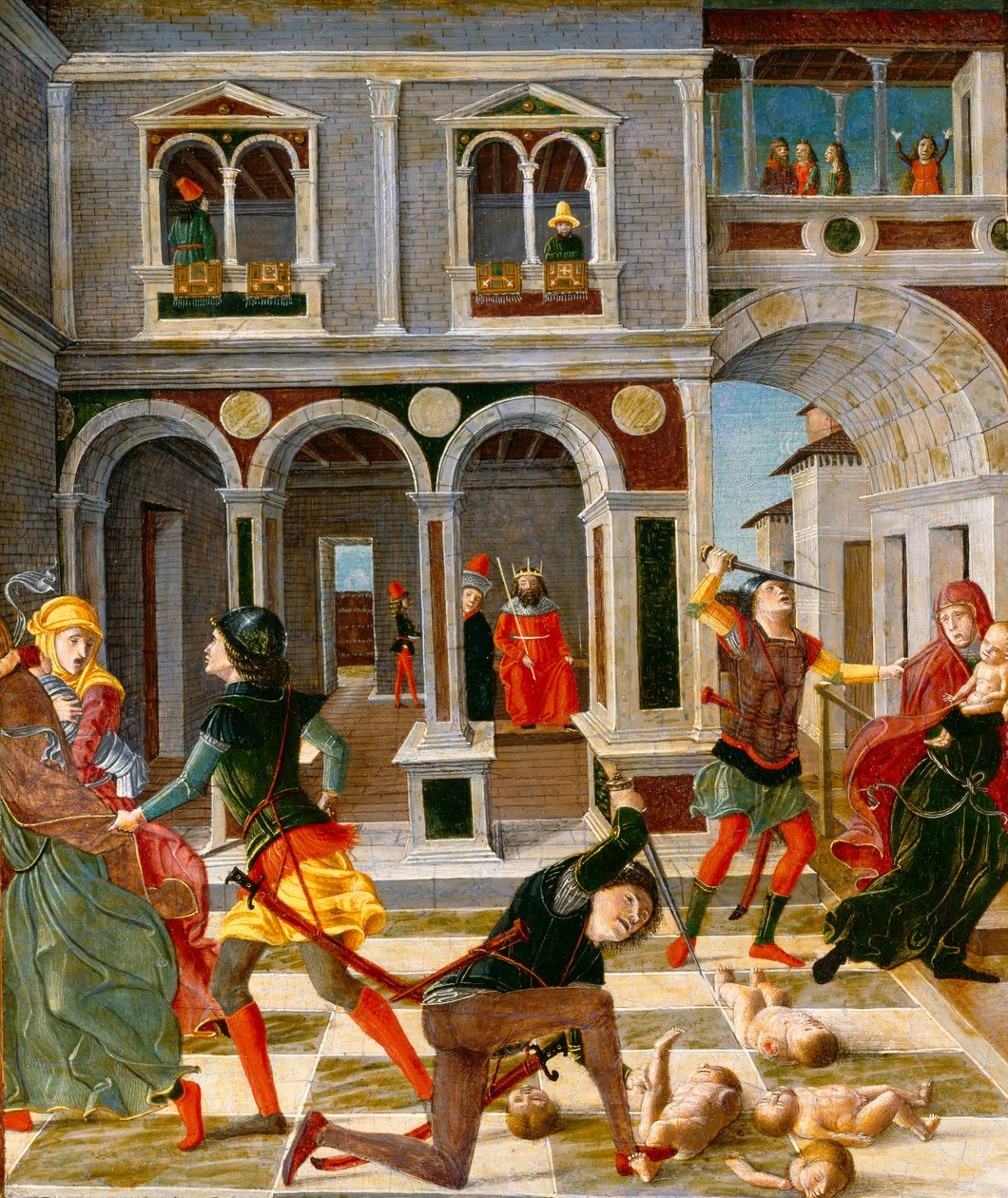 O Massacre dos Inocentes, meados do final do século XV (têmpera sobre painel) de Bernadino Jacobi Butinone