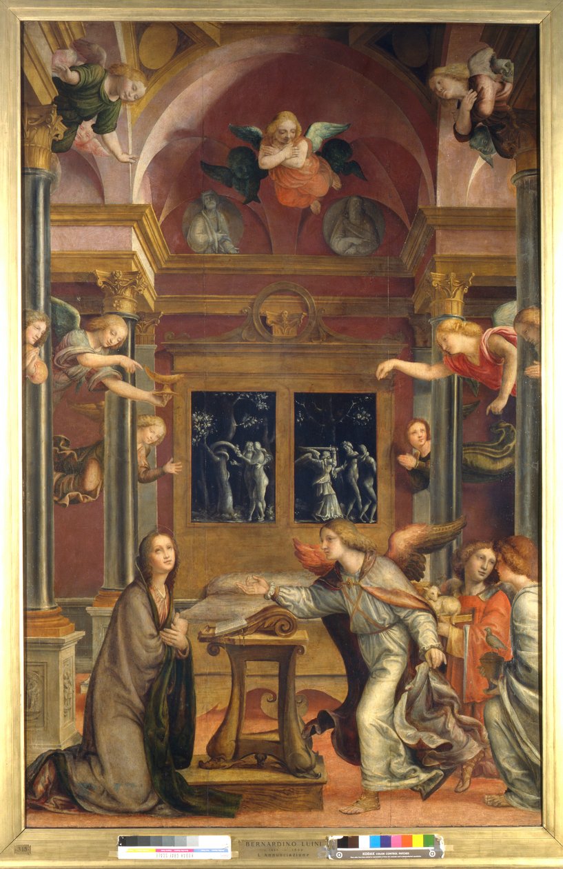 Anunciação, c.1523 (óleo no painel) de Bernadino Zenale