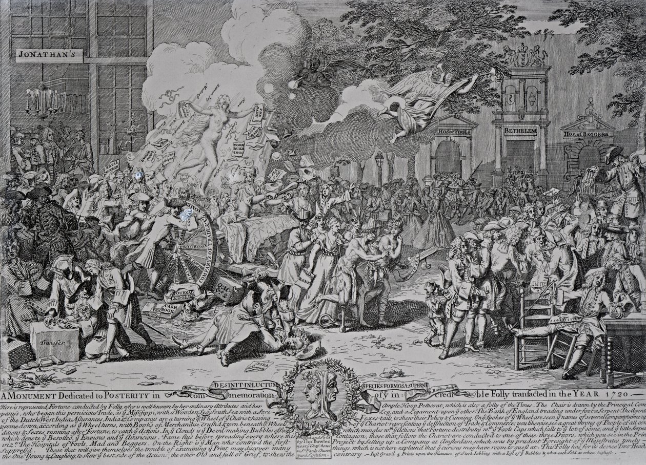 Um monumento dedicado à posteridade, 1720 de Bernard Picart