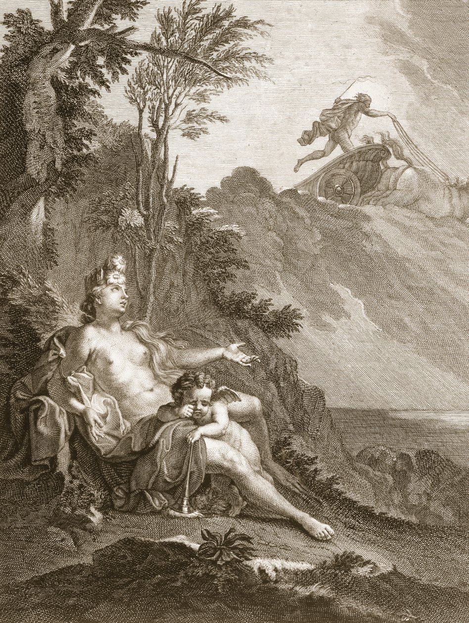 Clytia se transformou em um Turnesole, 1731 de Bernard Picart
