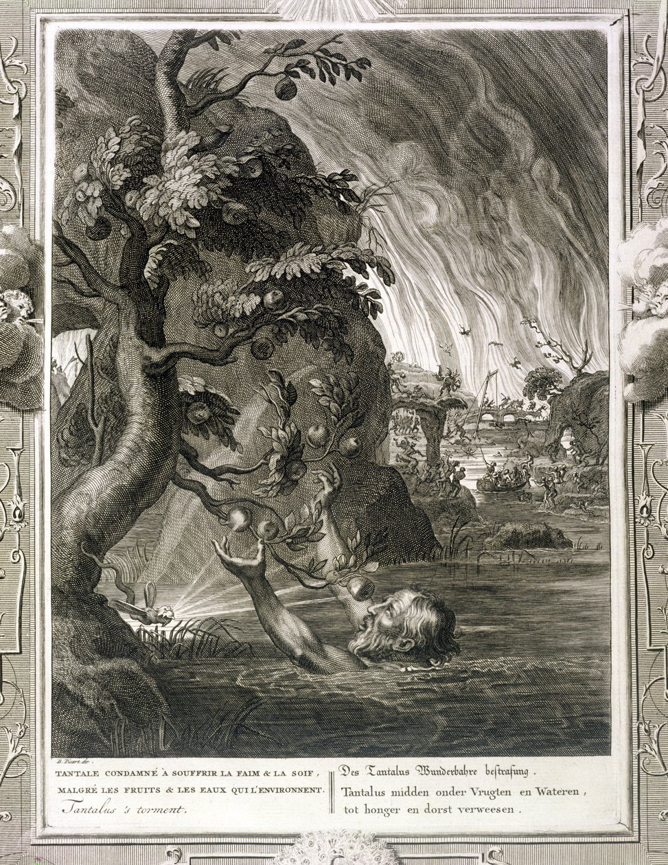 Tormento de Tântalo, 1731 de Bernard Picart